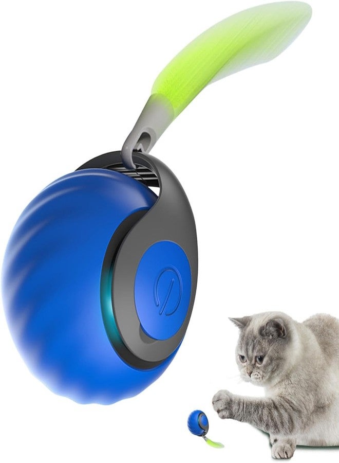 JANCOM Speedy Sprint Ball for Cat Dogs Type-C USB Rechargeable Speedy Tail Cats Toy Smart Interactive Ball for Indoor Cats Smart Interactive Cat Toy with 2 Modes (Small Tail) - Image 1